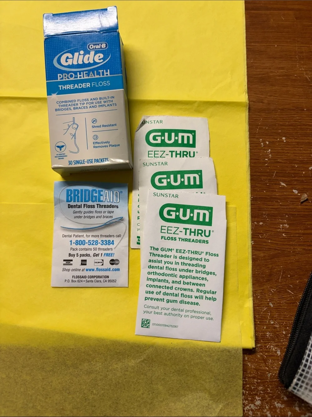 Braces care items.